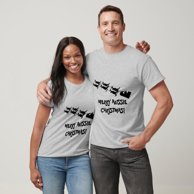 T-shirt Cadeaux de Noël australiens, Chemise Mens Raglan (Unisexe)
