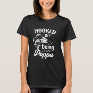 T-shirt Cadeaux de pêche vintage Poppa pour la fête des pè