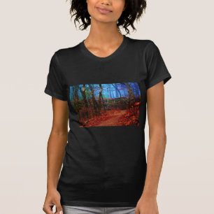 T-shirt Cadeaux de peinture à l'huile de forêt de feu et d