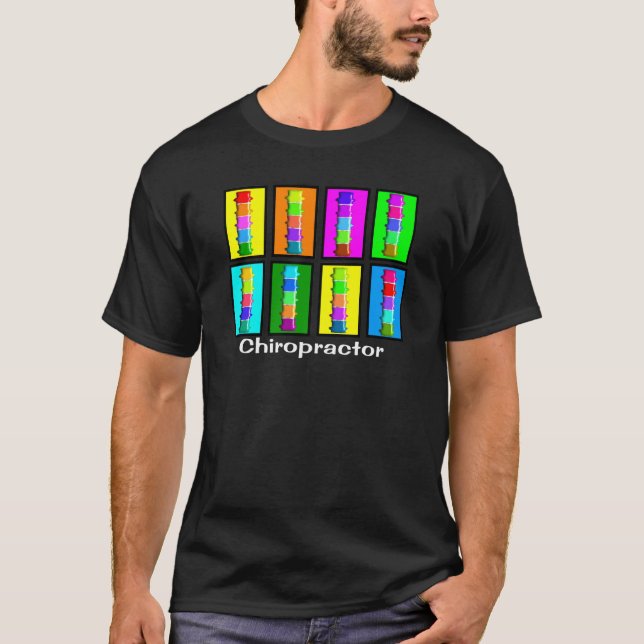 T-shirt Cadeaux de Popart de chiroprakteur (Devant)