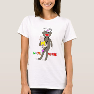 T-shirt Cadeaux de singe de chaussette d'infirmière de