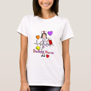 T-shirt Cadeaux d'infirmière étudiante Style Embossé