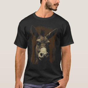 T-shirt Cadeaux drôles de visage d'âne pour les amateurs d