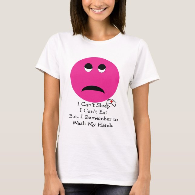 T-shirt Cadeaux drôles de visage d'élève-infirmière (Devant)