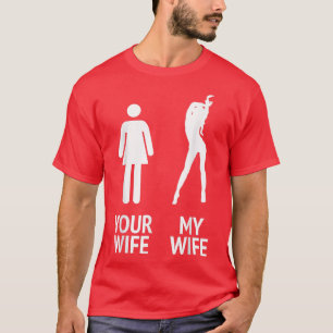 T-shirt Cadeaux drôles pour hommes Mon épouse contre Votre