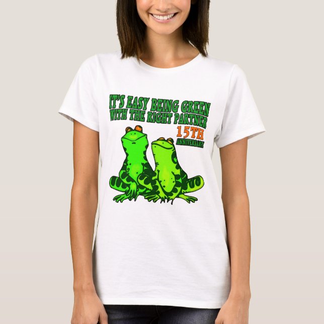 T-shirt Cadeaux du 15e anniversaire du Mariage (Devant)
