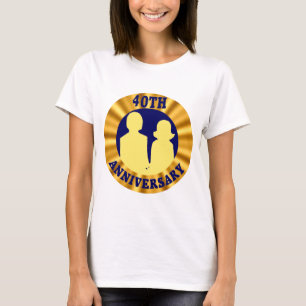 T-shirt Cadeaux du 40e anniversaire du Mariage