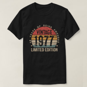 T-shirt Cadeaux édition limitée vintage 1977 pour 48e anni