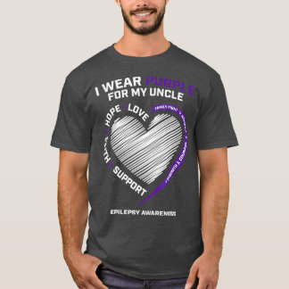T-shirt Cadeaux Épileptiques Produits mignons Oncle pourpr