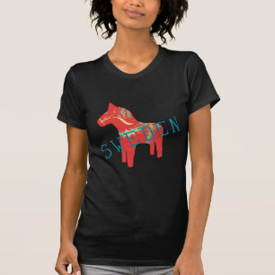 T-shirt Cadeaux et salutations de cheval de Dala de