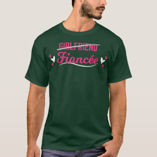 T-shirt Cadeaux Femme Fiancée Engagé Juste Marié Mariage