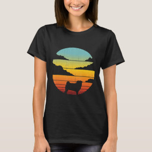 T-shirt Cadeaux Hommes Femmes Style Rétro Vintage Pug 60s