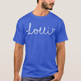 T-shirt Cadeaux Lolli pour femmes grand-mère cœur fête des