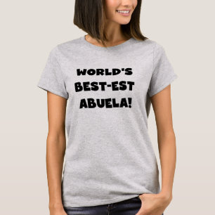T-shirt Cadeaux noirs et blancs du Meilleur-est Abuela du