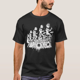 T-shirt Cadeaux pour amateur de batterie Évolution batteur