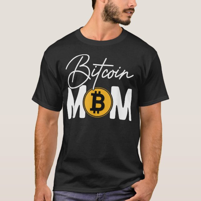 T-shirt Cadeaux pour les amateurs de Bitcoin Maman Bitcoin (Devant)