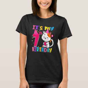 T-shirt Cadeaux pour mes 7 ans Drôle pour Fille de 7 Ans