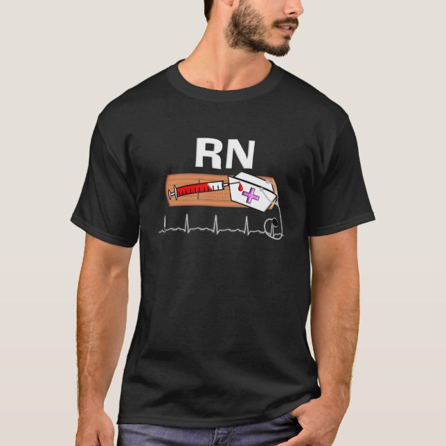 T-shirt Cadeaux "RN " d'infirmier autorisé (Devant)
