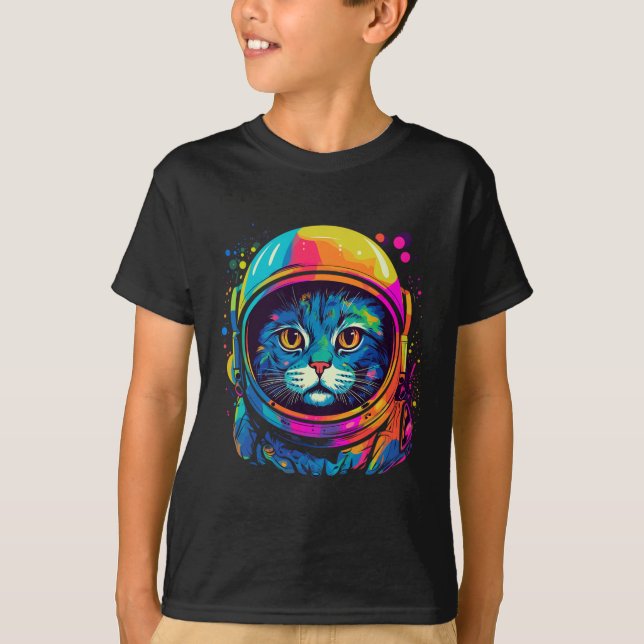 T-shirt Cadeaux spatiaux Chat Maman Chat Papa Homme Femmes (Devant)