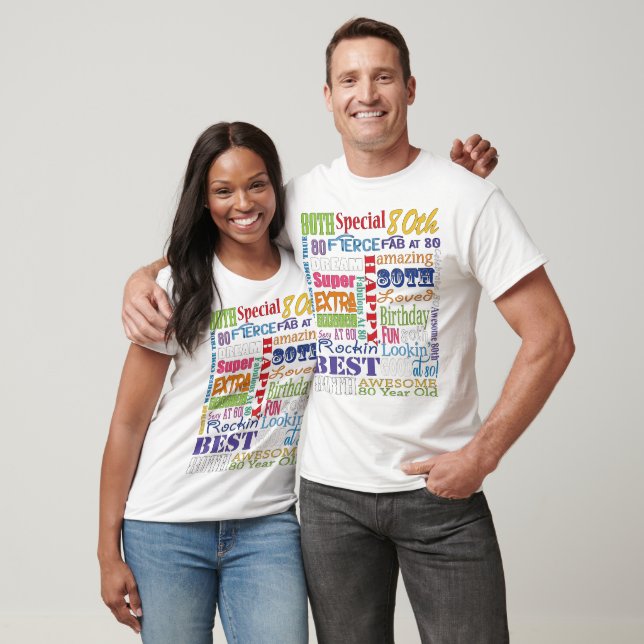 T-shirt Cadeaux Uniques Et Spéciaux De Fête Du 80E Anniver (Unisexe)