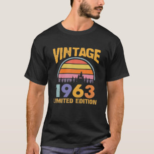 T-shirt Cadeaux vintage 1963 Édition limitée 60 ans
