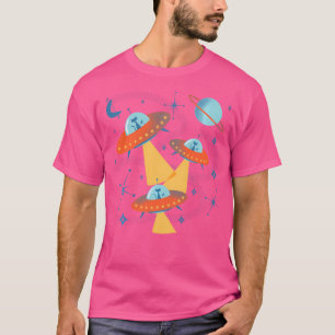 T-shirt Cadets De L'Âge Atomique Chats En Soucoupe Volante