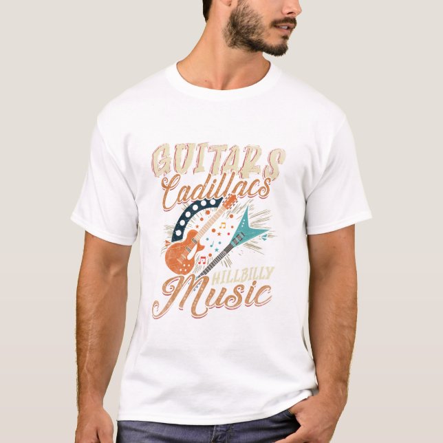 T-shirt Cadillacs Hillbilly Music (Devant)