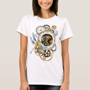 T-shirt Cadran Steampunk avec libellule
