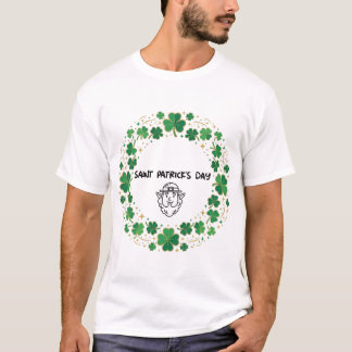 T-shirt Cadre chanceux Trèfle Design de la Saint-Patrick
