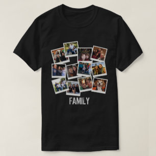 T-shirt Cadre de collage de photos de famille unique