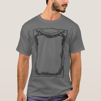 T-shirt Cadre de fleurs d'oiseaux rétro