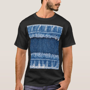 T-shirt Cadre en tissu à deux tons blanchis