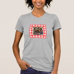 T-shirt Cadre Photo Personnalisé Pays Buffalo Rouge Check 