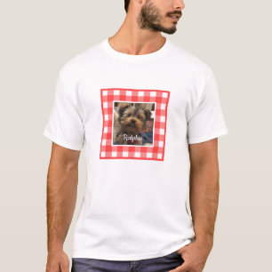 T-shirt Cadre Photo Personnalisé Pays Buffalo Rouge Check 