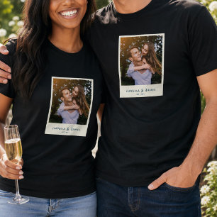T-shirt Cadre photo rétro fun mariage fiançailles fête