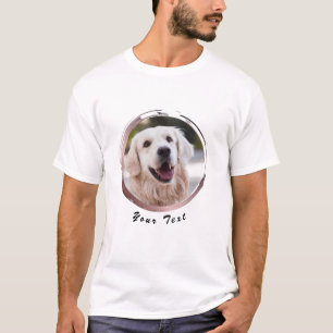 T-shirt Cadre Rose Gold Photo de Chien Personnalisé