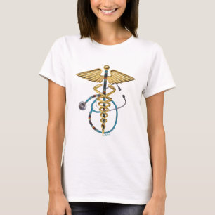 T-shirt Caducée et stéthoscope