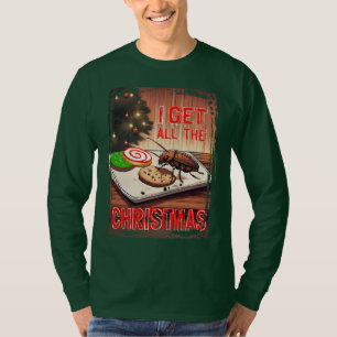 T-shirt Cafard de Noël mangeant des cookies avec un pull m