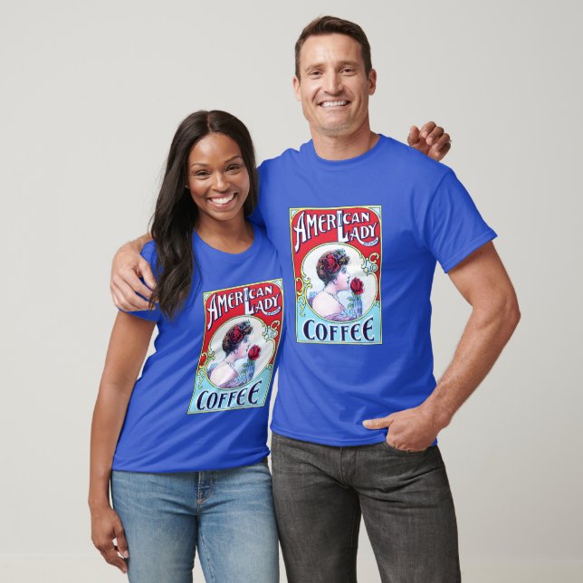 T-shirt Café American Lady (Unisexe)