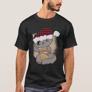 T-shirt Café Anime Kawaii Neko Cute Chibi Kitten Chr
