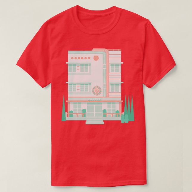 T-shirt Café Art déco (Design devant)