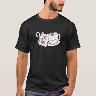 T-shirt Café aux chats et baristas