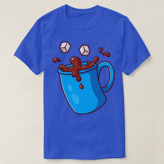 T-shirt Café Avec Dessin À Sucre (Design devant)