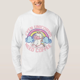 T-shirt Café avec licorne