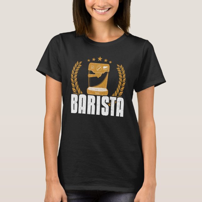 T-shirt Café Barista Petit déjeuner Café (Devant)