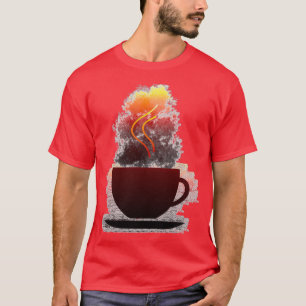 T-shirt café chaud dans une tasse de café chaud 3
