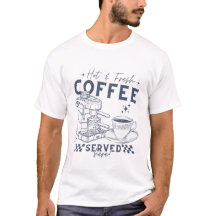 Café chaud et frais servi ici