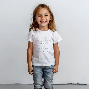 T-shirt Café, Chiens et Santé mentale - Le Trio Parfait
