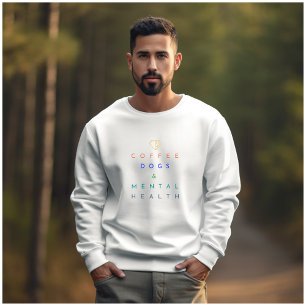 T-shirt Café, Chiens et Santé mentale - Le Trio Parfait