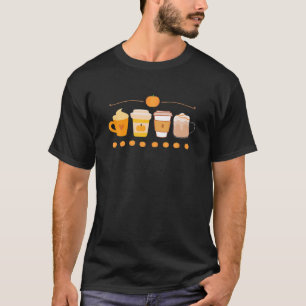 T-shirt Café citrouille épice, saison Citrouille, automne 